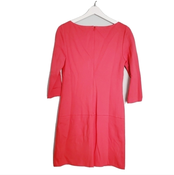 Trina Turk Leatrice Ponte Knit Shift Dress Coral Red - Picture 3 of 6